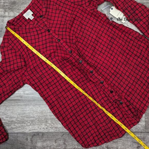 St. John's Bay Button Up Long Sleeve Flannel Shirt Size S - Picture 4 of 5